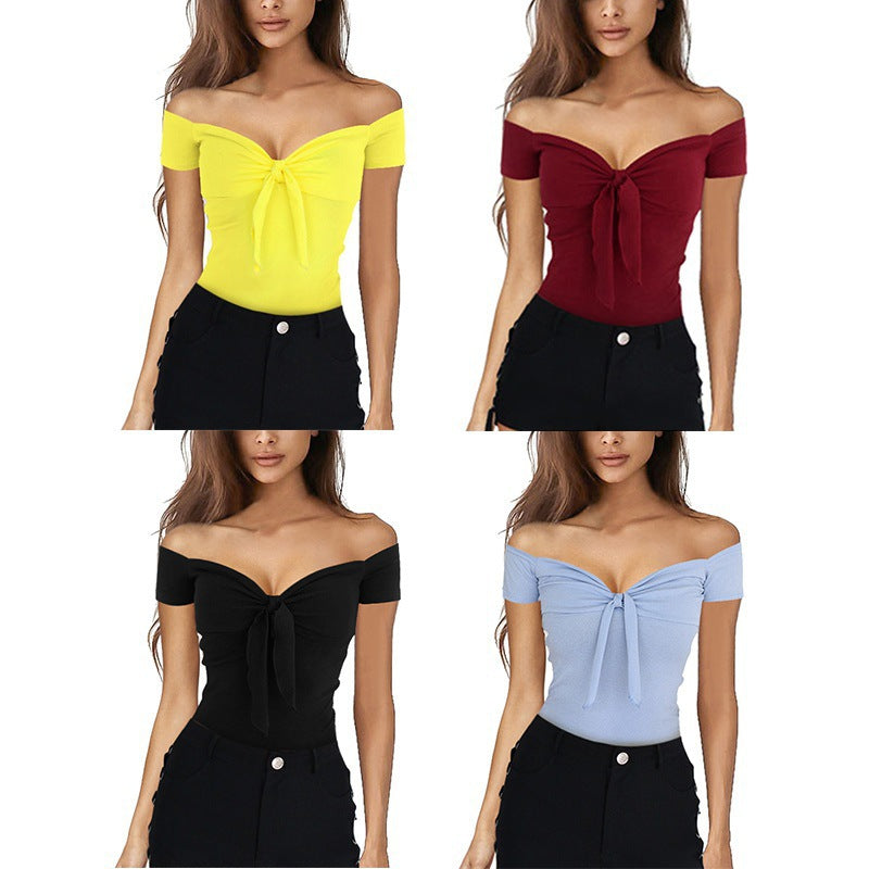 Dame Off-Shoulder Knotenoberdel Stilla