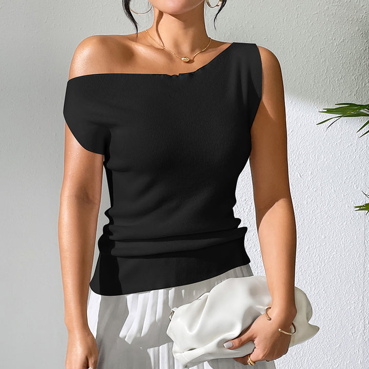 Dame Off-Shoulder Body med Ribstruktur Stilla