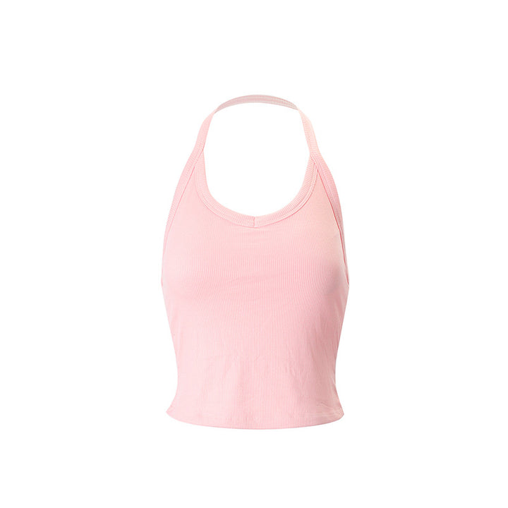 Dame Sporty Crop Top i åndbart materiale med racerback konkurrence design Skovae