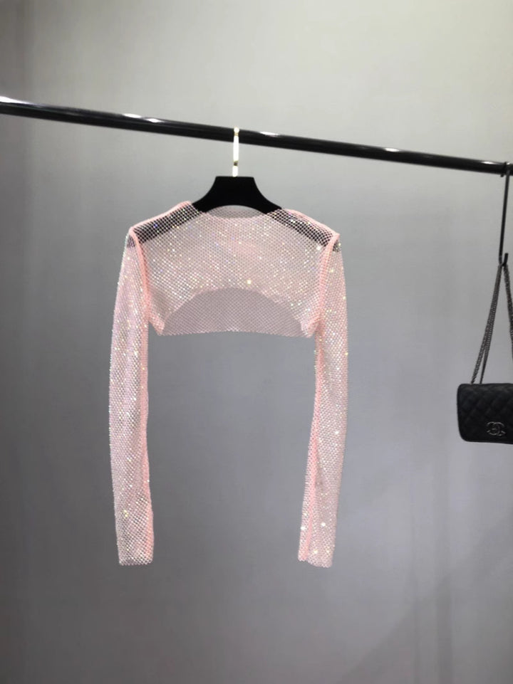 Dame netop med glitrende design og elastiske ærmer Stilla