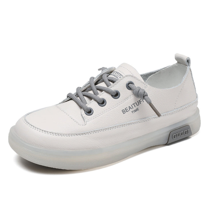 Dame Fritid Snøresneakers med blødt læder-overmateriale Stilla