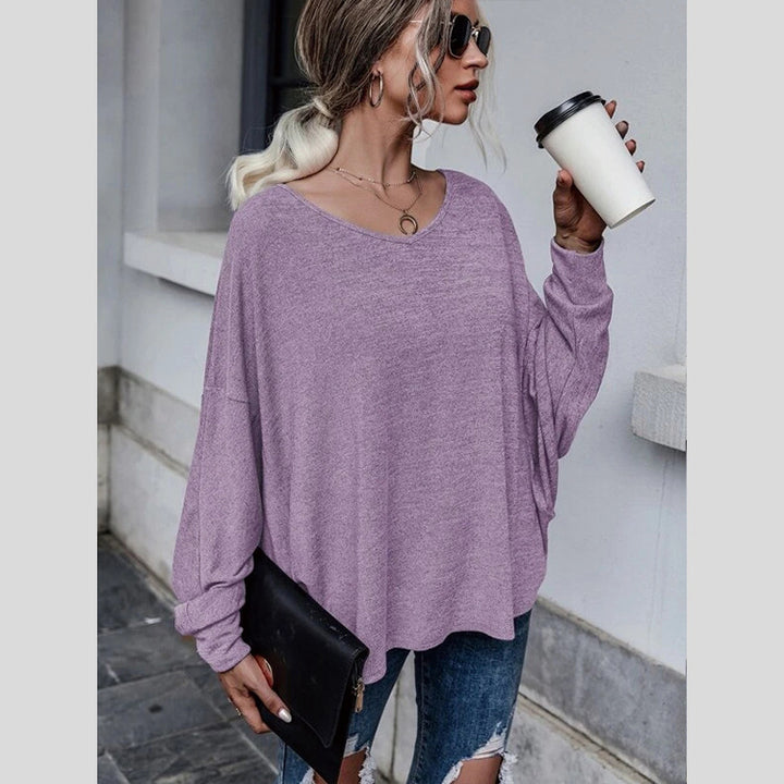 Damer Løs Oversized Langærmet T-shirt med bred pasform Stilla