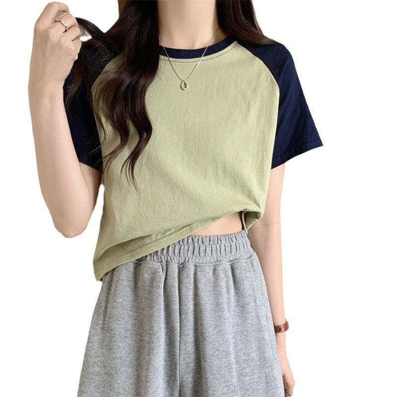 Femme Casual Farveblok T-Shirt Stilla