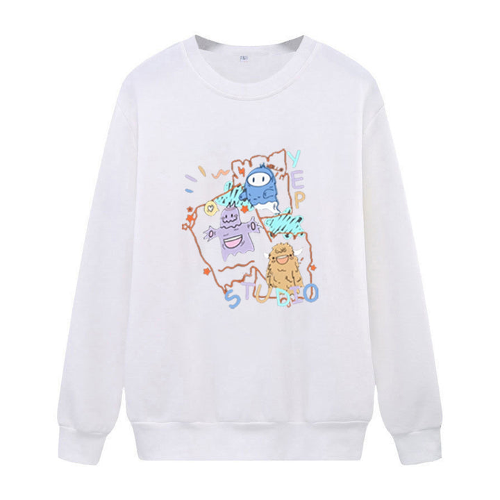 Kvinders afslappede sweatshirt med kreativt grafisk design Skovae