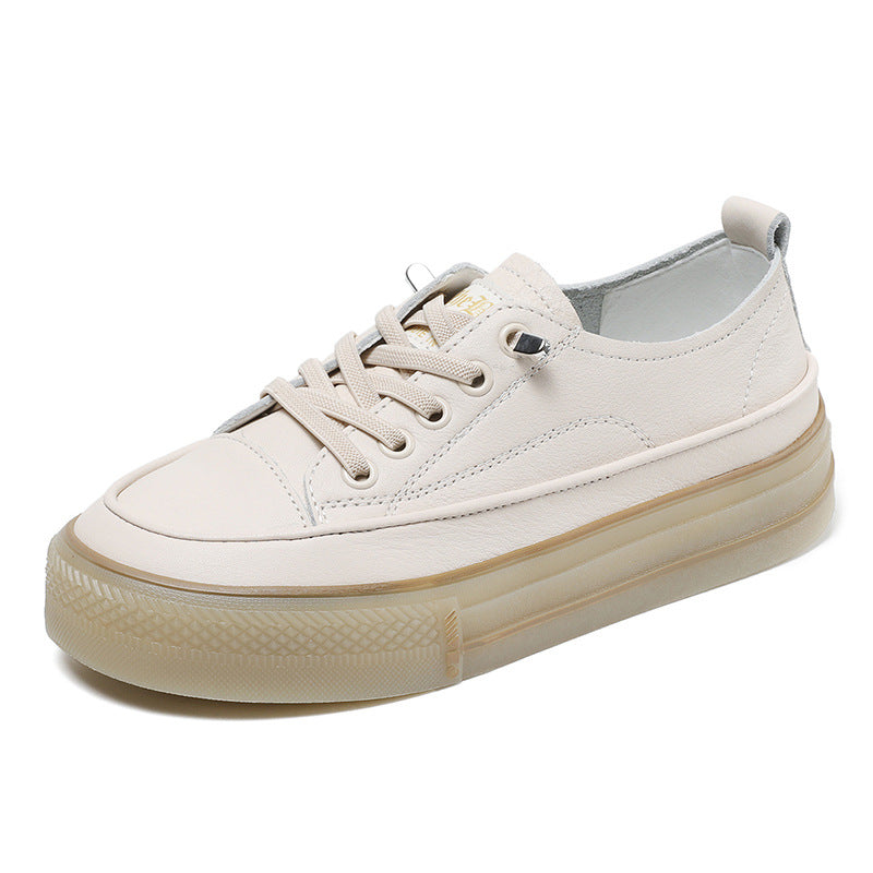 Dame fritids platform snøresneakers med struktureret kontrastdetalje Stilla