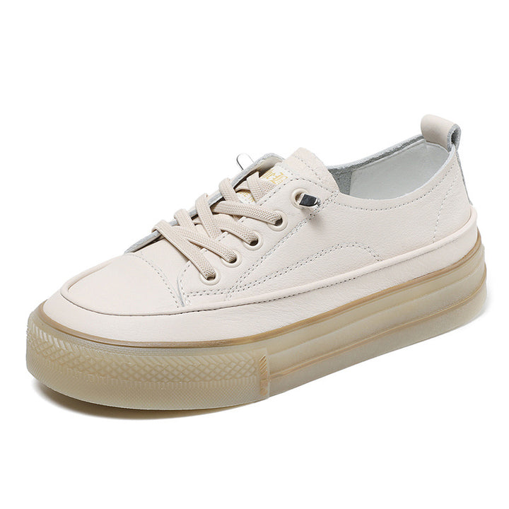 Dame fritids platform snøresneakers med struktureret kontrastdetalje Stilla