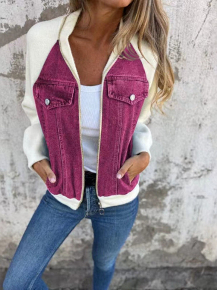 Dame Sporty Denim Jakke med hyggeligt foret og elegante ærmer Stilla