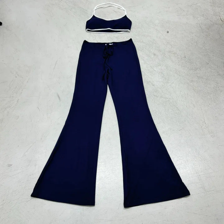 Dame Flared Pants og Bralette Sæt Skovae