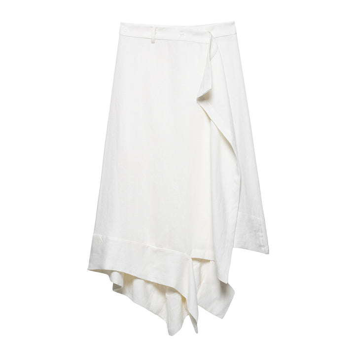 Femme asymmetrisk indviklet midi-nederdel Stilla