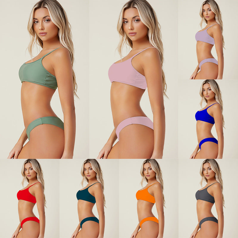 Dame Bikini-top med sporty snit og komfortabel elastisk kant Skovae