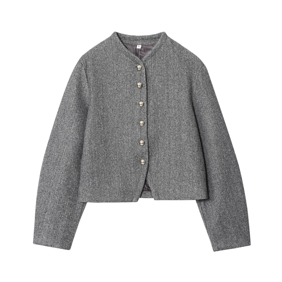 Kvindernes fashionable korte jakke med elegant knaplukning Stilla