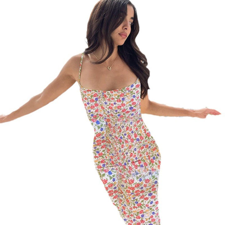 Dame Blomster Slip Maxi Kjole Stilla