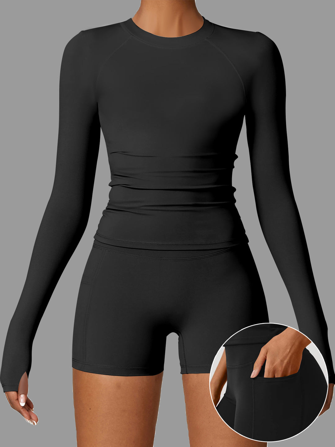 Dame Sporty Langærmet T-shirt med figursygt design Skovae