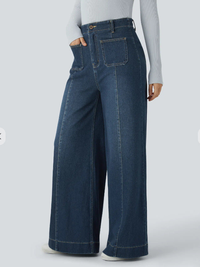 Kvinders vide jeans med høje lommer Stilla