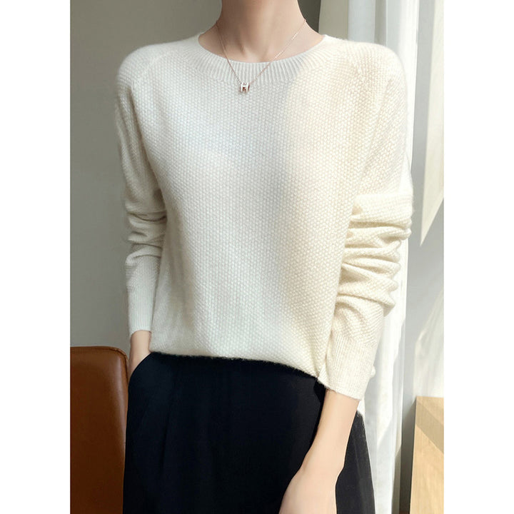 Damer finstrikket pullover med en løs pasform og elegant rund halsudskæring Stilla