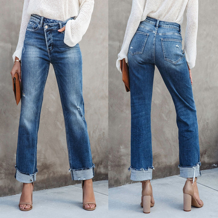 Dame brede jeans i vintage look Stilla