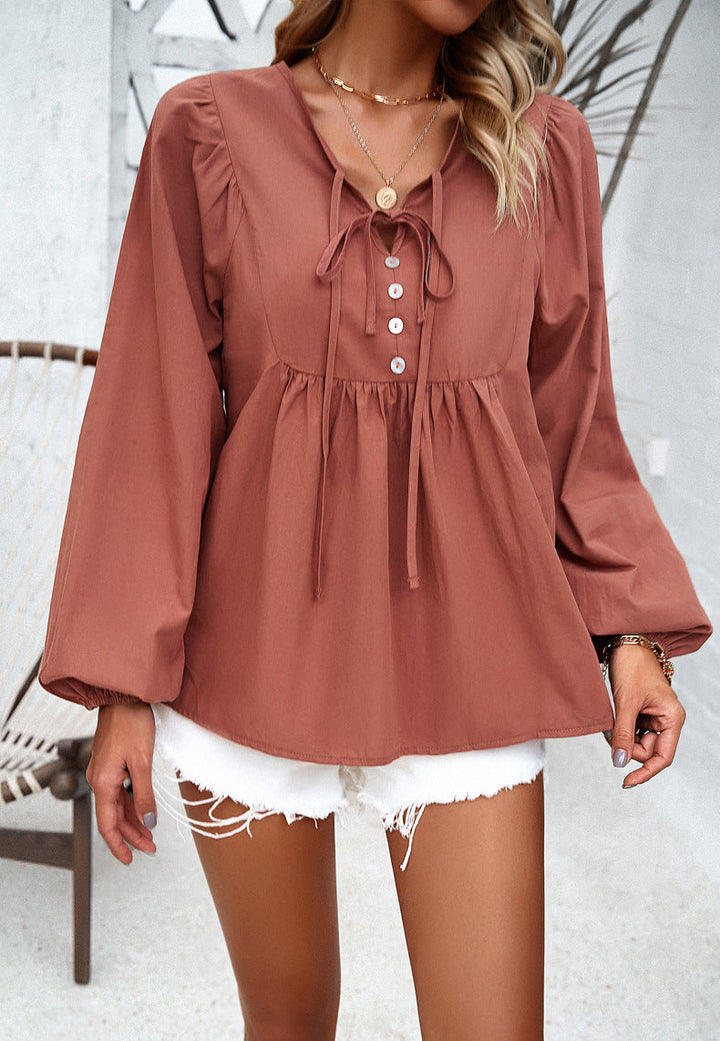 Stilla | Knap Oversized Skjortekjole, Elegant