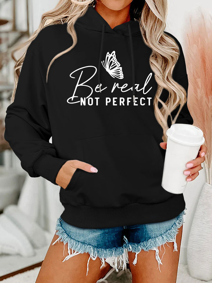 Dame hoodie med kreativt motiv og komfortabel pasform Stilla