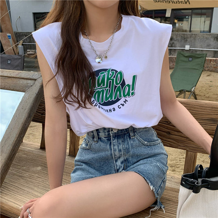 Femme Relaxed Fit Statement Grafik Tank Top Stilla