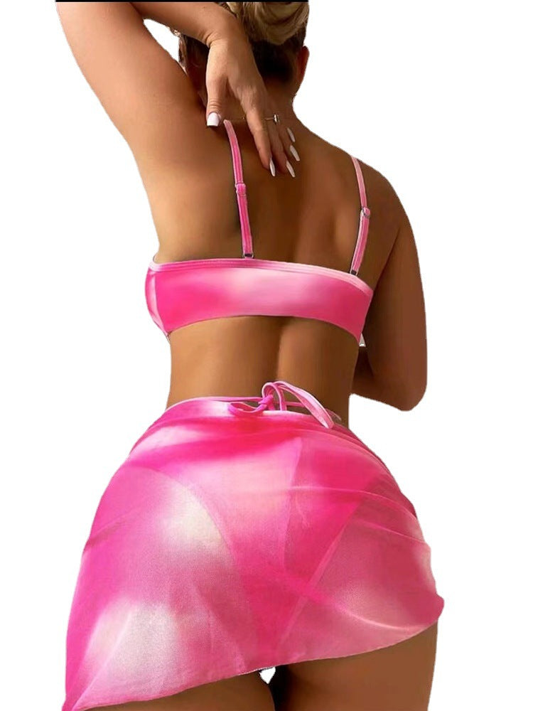 Dame Tied-Front Bikini Sæt med transparent overtræk Stilla