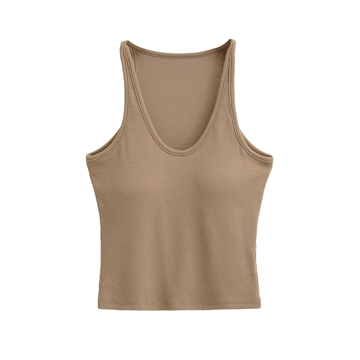 Femme Ribben Crop Tank Top Stilla