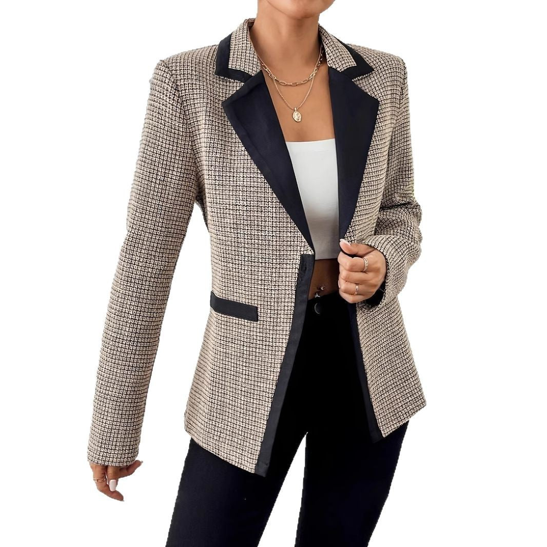 Dame skræddersyet blazer med kontrasterende detaljer Stilla