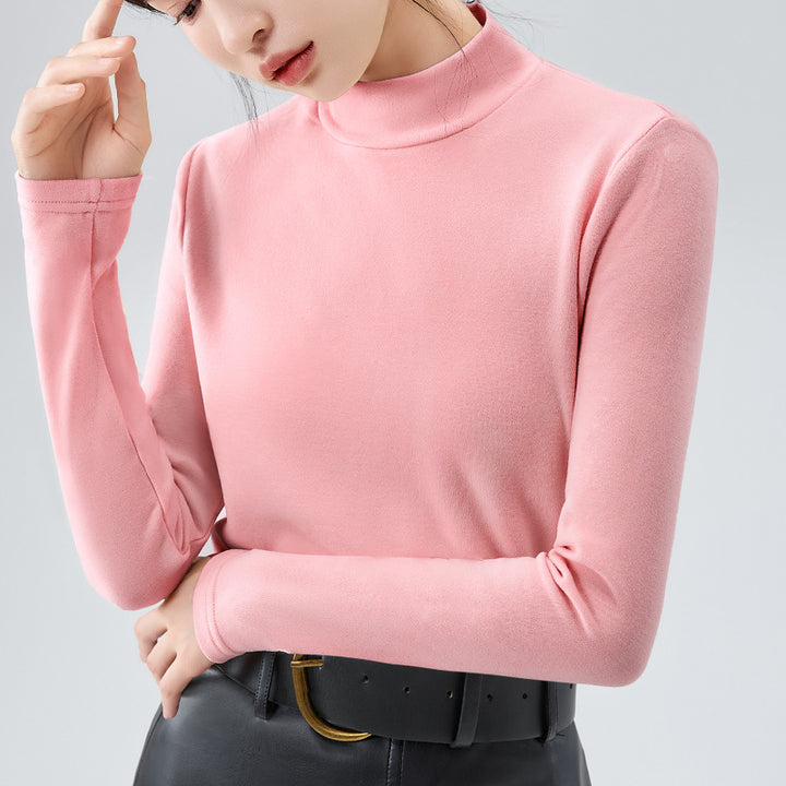Dame Turtleneck Shirt i blød stretchy materiale blanding med elegante detaljer Stilla