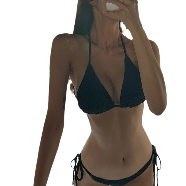 Dame Triangle Bikini Sæt med justerbare bånd Stilla1750243835