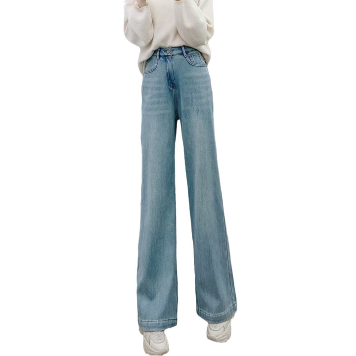 Dame Bred High-Waist Jeans med afslappet snit og elegant design Stilla