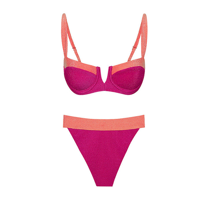 Dame bikini sæt med elegant indpakningsskørt og støttende top Stilla