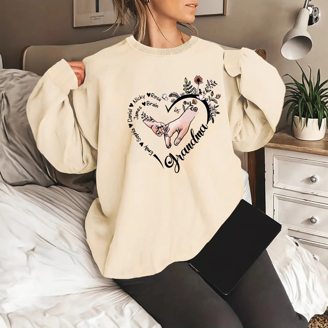 Kvinder's afslappet sweater med blomstermotiver Stilla