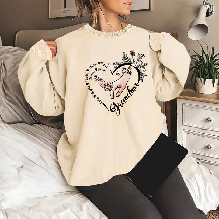 Kvinder's afslappet sweater med blomstermotiver Stilla