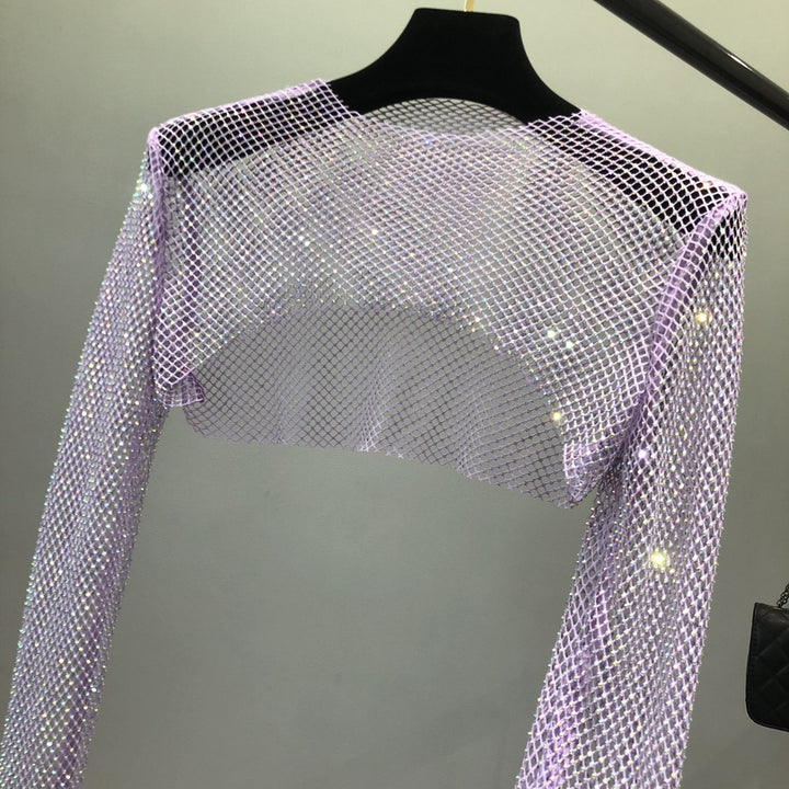 Dame netop med glitrende design og elastiske ærmer Stilla