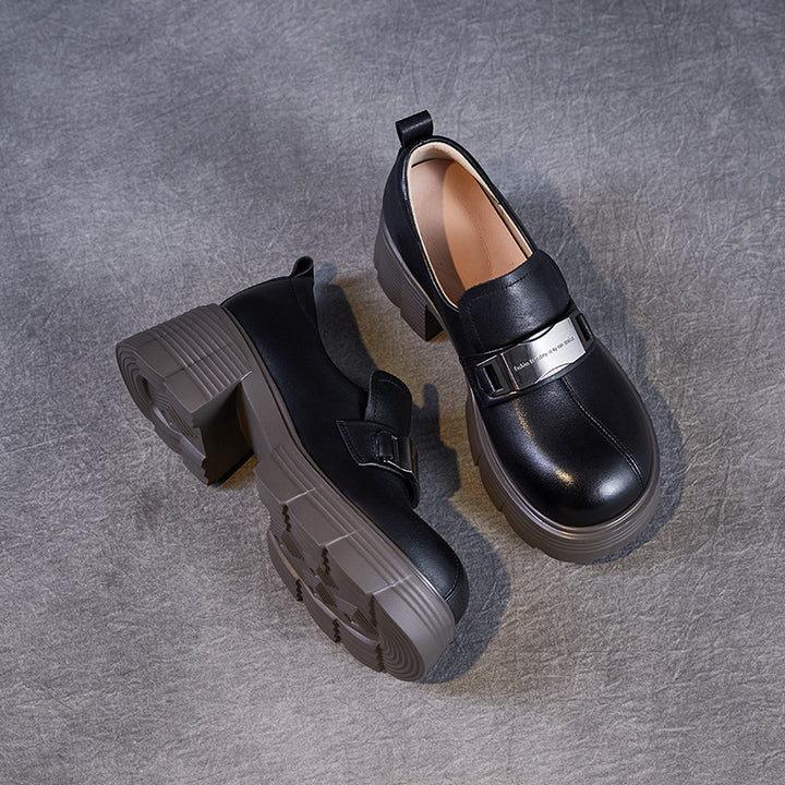 Kvinder Chunky-hæls slipper med elegant metalspænde Stilla