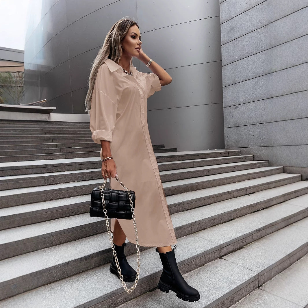 Dame Oversized Skjortekjole Stilla