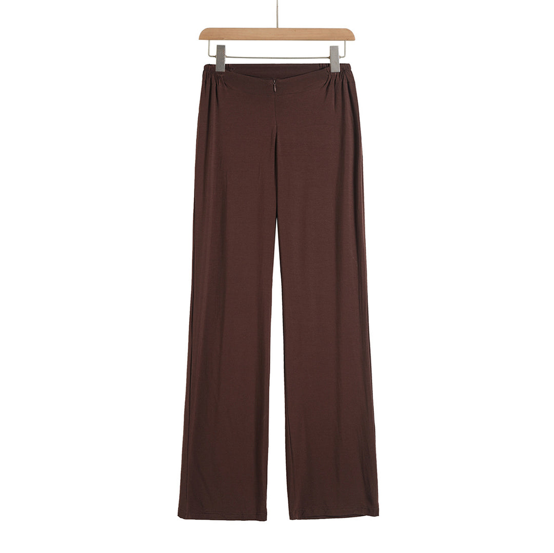 Dame Flared Lounge-bukser i blød jersey med elastisk talje Stilla