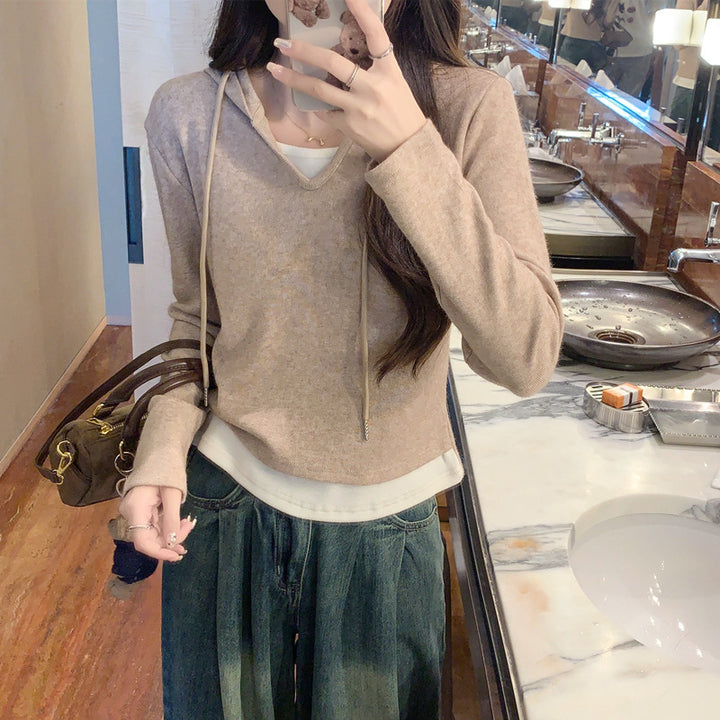 Femme Casual Korte Hoodie Stilla