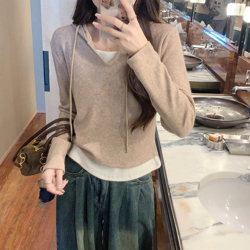 Femme Casual Korte Hoodie Stilla