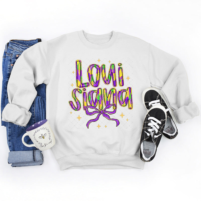 Kvinders sweatshirt med kreativ skrift og blødt inderskud Stilla