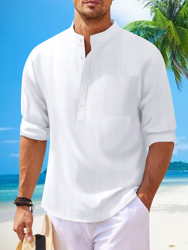 Herrer afslappet linned bluse Stilla