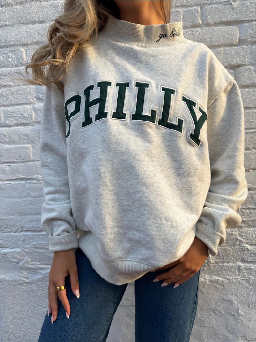 Kvinders oversized sweatshirt med trendy bogstaver Stilla