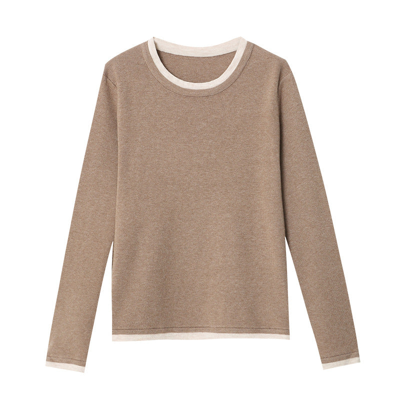 Kvinders fashionable sweater med fine kontrastdetaljer Stilla