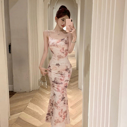 Stilla | Fish-Dress Glid Fishtail Trykt Kjole