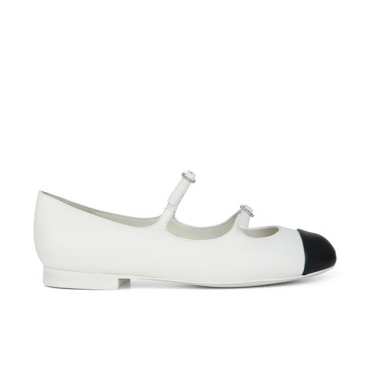 Dame Elegant Dobbeltrem Mary Jane Balletsko Stilla