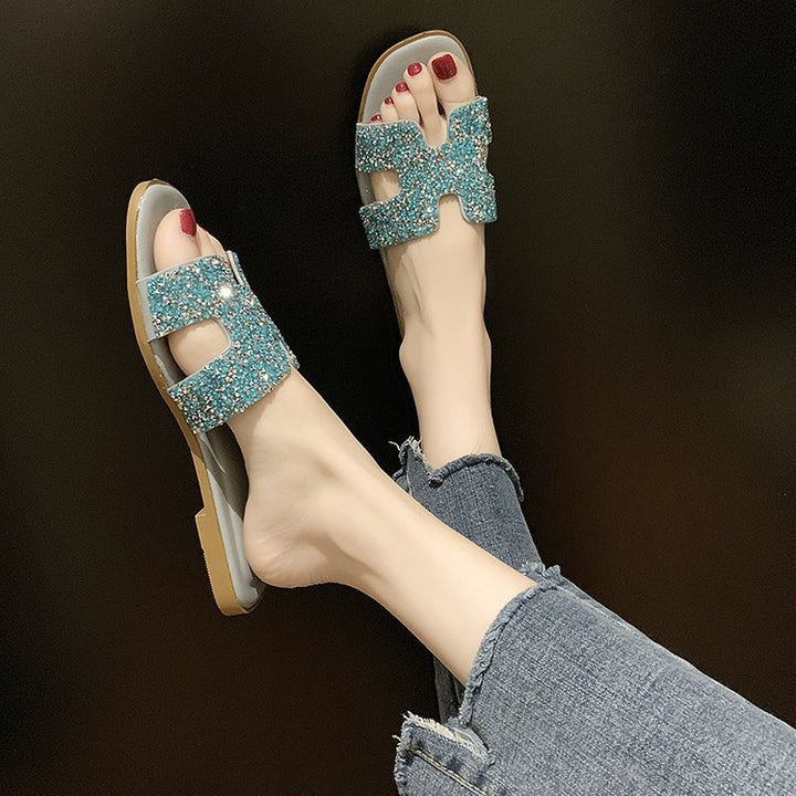 Damer Mode Rhinestone-sandaler i elegant design Stilla