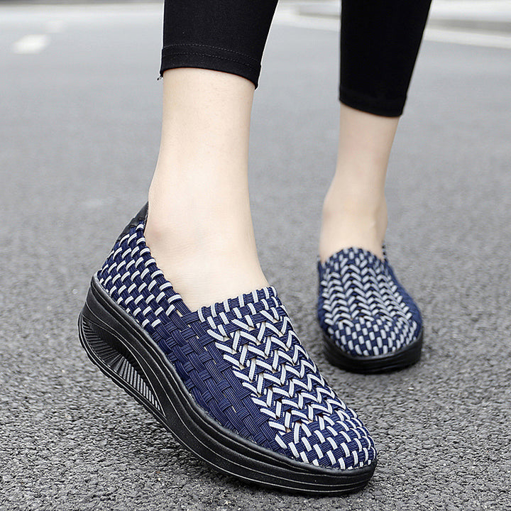 Herrer Åndbare Slip-On Flettet Sneakers Stilla