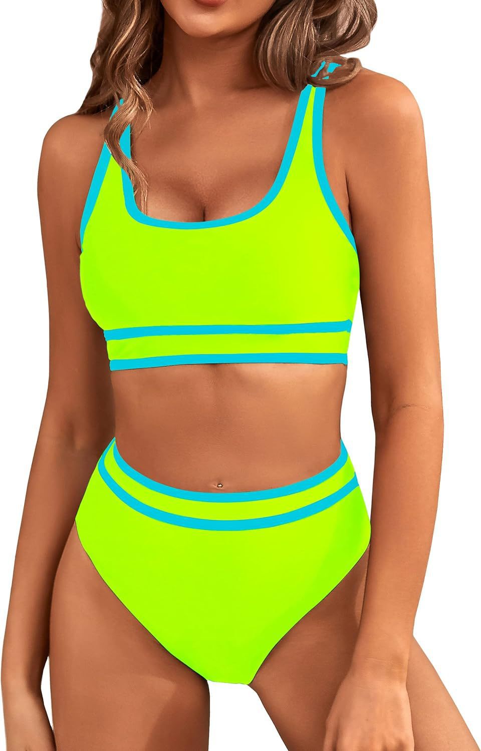 Dame Højskåret Sportbikini med ergonomisk design Stilla
