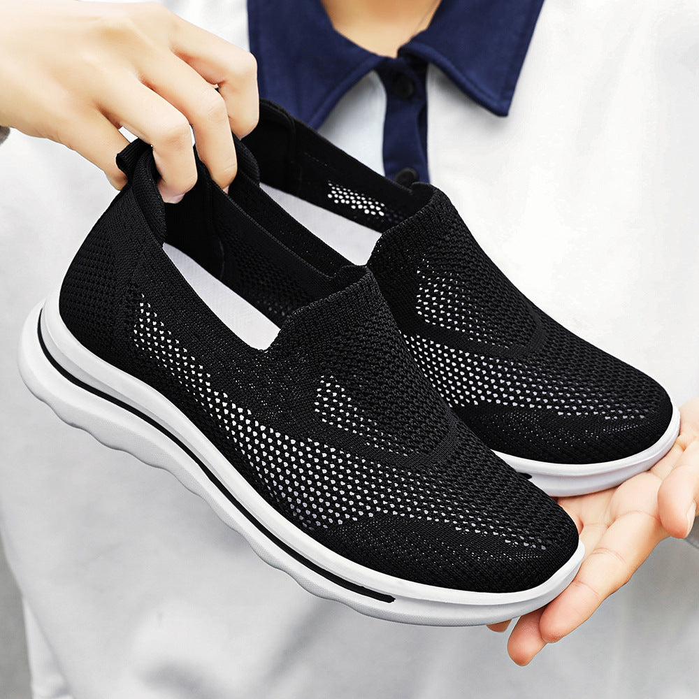 Dame Åndbare Slip-On Sneakers med elastisk Struktur Stilla