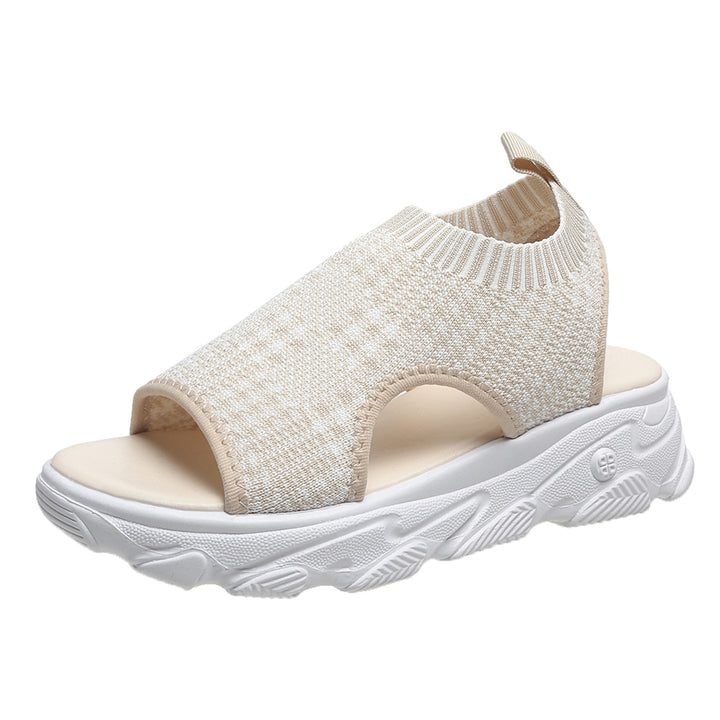 Dame Sporty Sandaler med strikket overdel og skridsikker sål Stilla