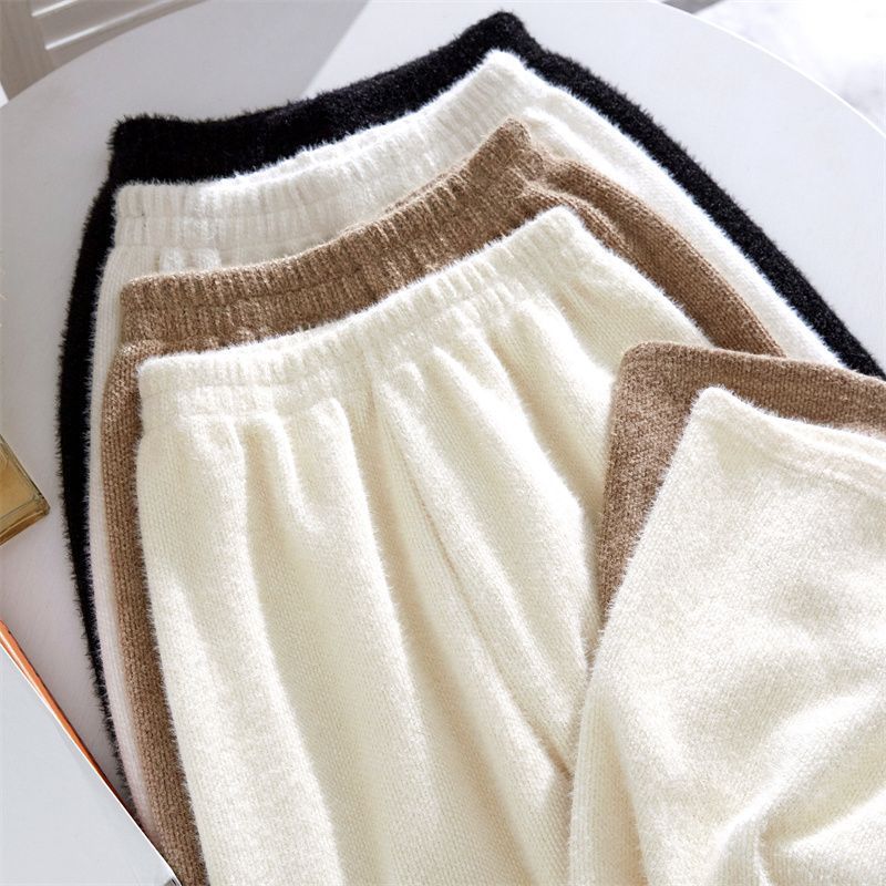 Dame Bløde Fleece Bukser med Elastisk Talje Skovae